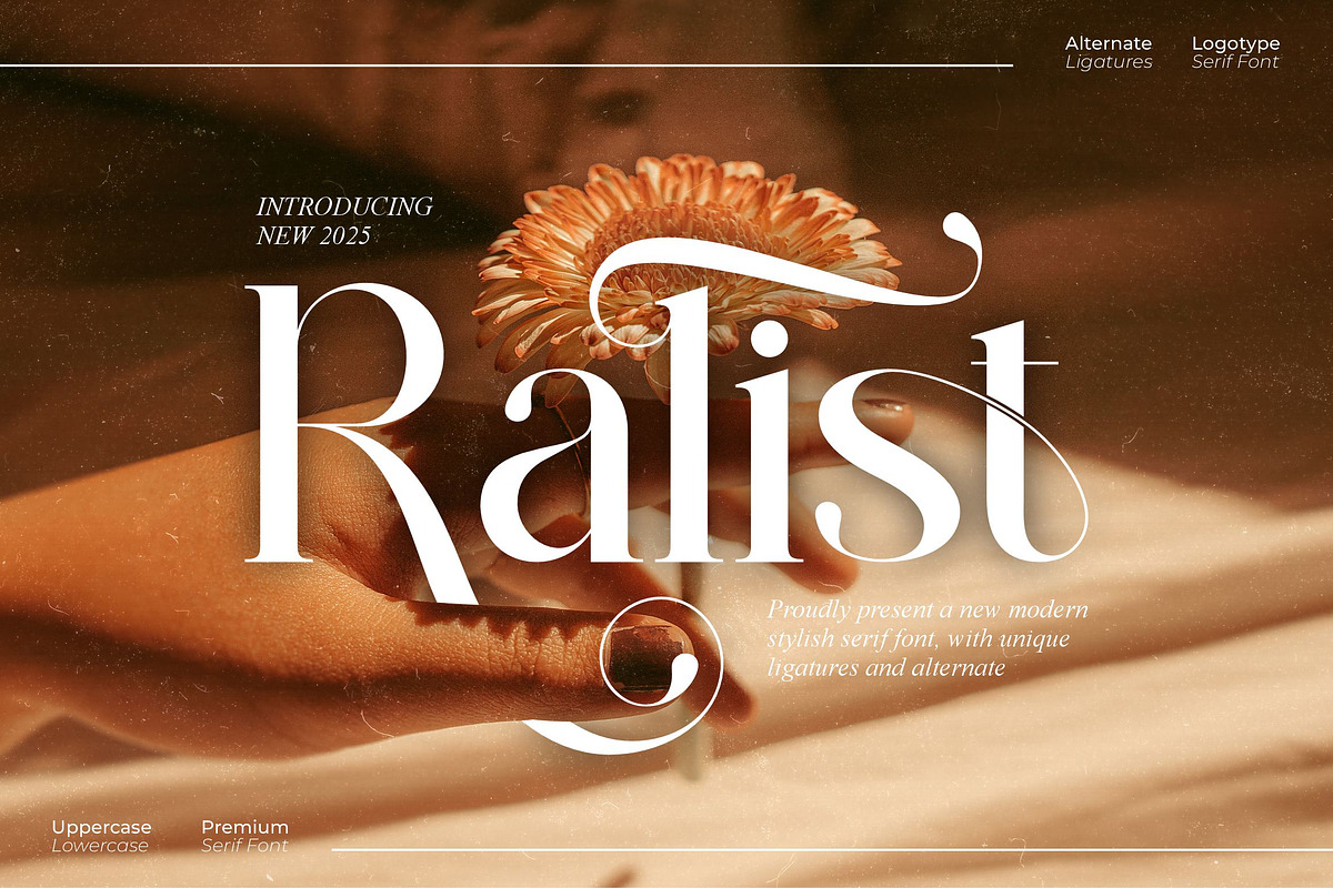 Ralist || Modern Stylish Serif Font, a Serif Font by Ermedia Studio (Photo 1 of 10)