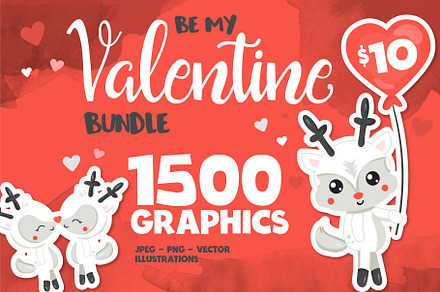 Mega Valentine graphics bundle