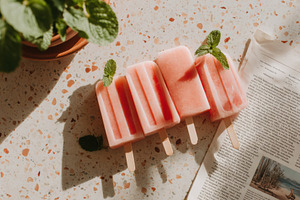 Pink watermelon popsicles, a Food & Drink Photo by Virgo Studio