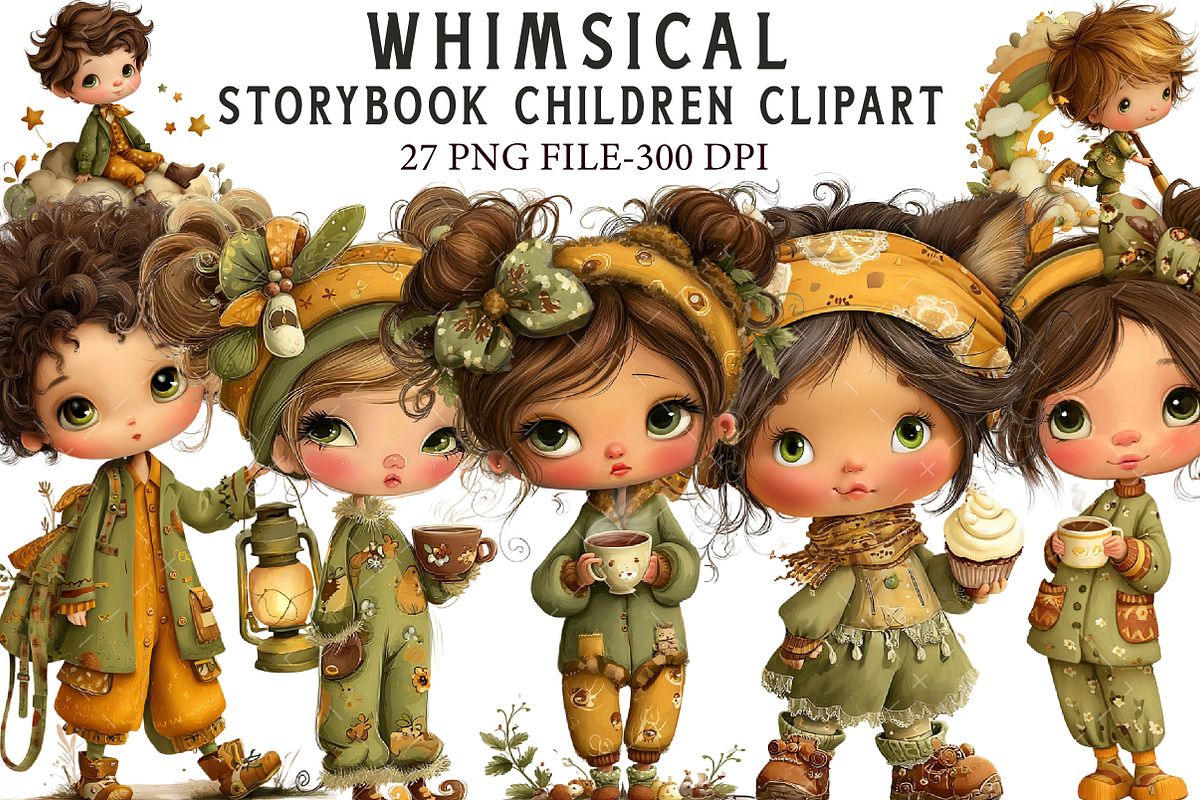 Whimsical Storybook Children Clipart, an Illustration by Libby Wishes (Photo 1 of 7)