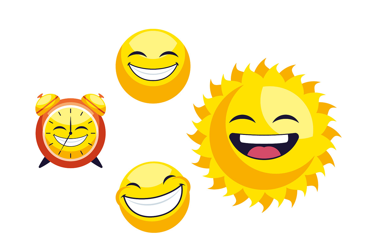Smiling Emoji and Happy Face Set preview 3