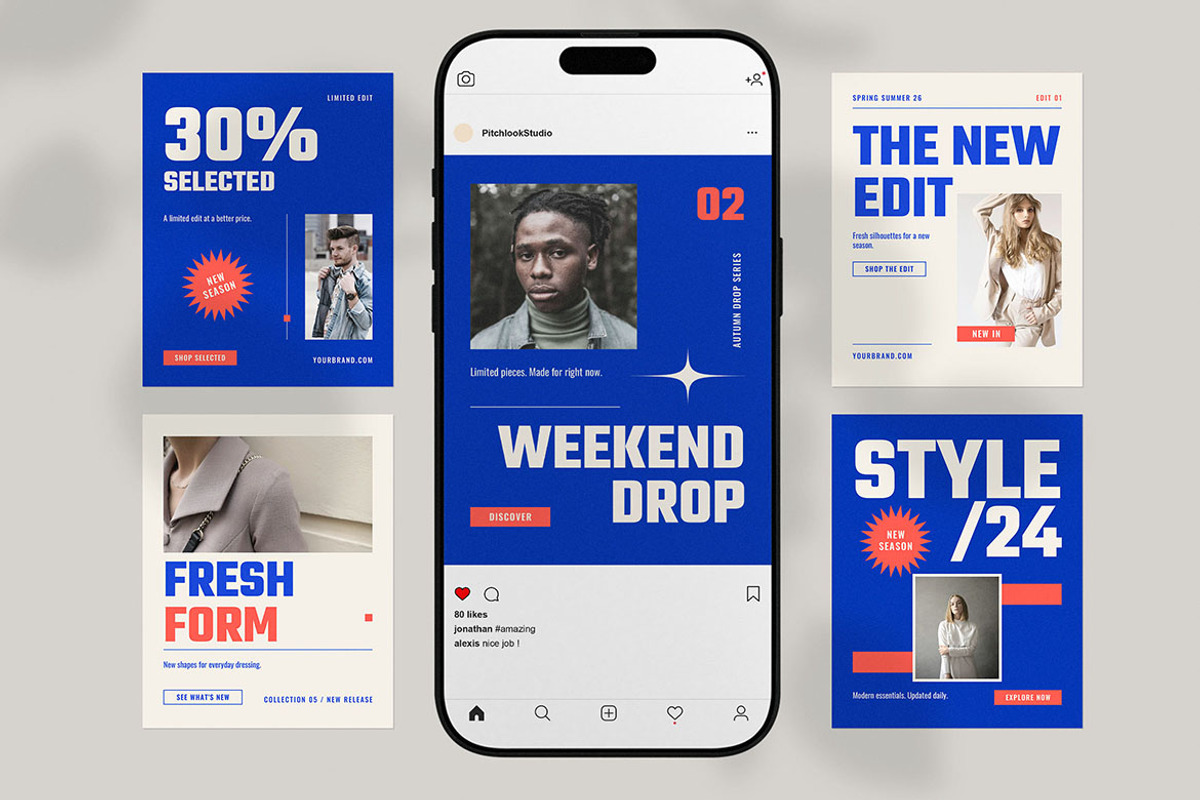 Modern Apparel Campaign Instagram, a Social Media Template by Pitchlook.Studio (Photo 3 of 3)