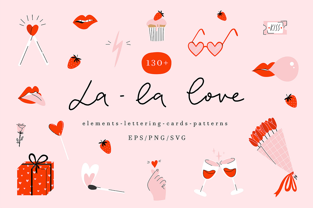 La la love - Cute Valentines Day Set