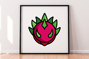 Cartoon Dragon Fruit Vector Clipart, a Food Illustration by newminddesign (Thumbnail 5 of 8)