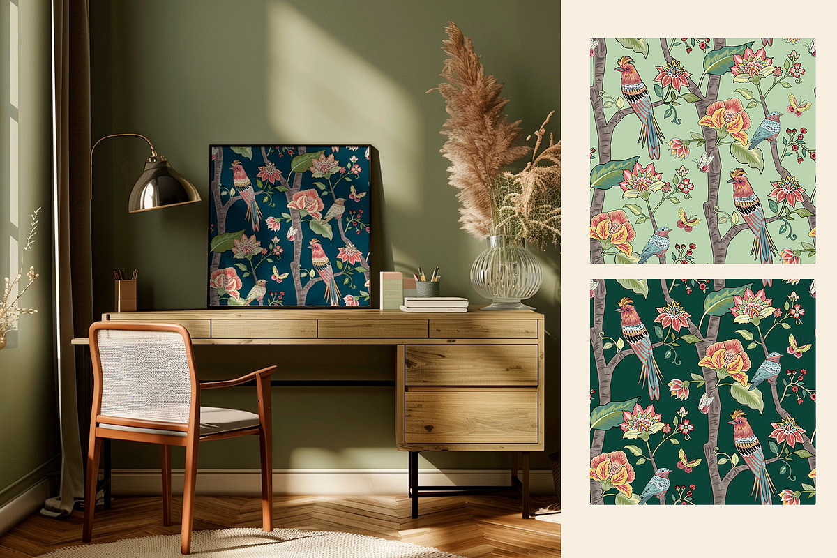 Fleur de Jardin Floral Patterns set, a Pattern Graphic by Elena Dorosh (Photo 9 of 13)