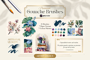 Premium Gouache Brushes Procreate, a Brush Add-On by ArtstudioByKhushbu (Thumbnail 1 of 16)