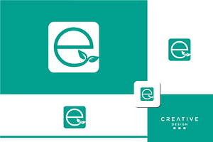 Logo design of letter E ,nature logo, a Branding & Logo Template by art_creater