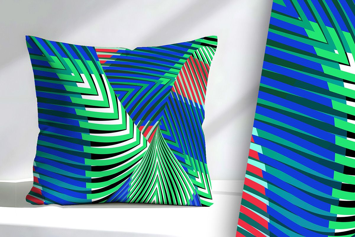 Blue Folded Stripes, a Background Graphic by Sharon Schwalbe (Photo 3 of 6)