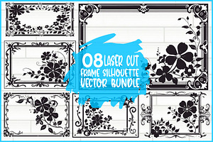 Decorative Frame Silhouette, an Illustration by musafir_fashion