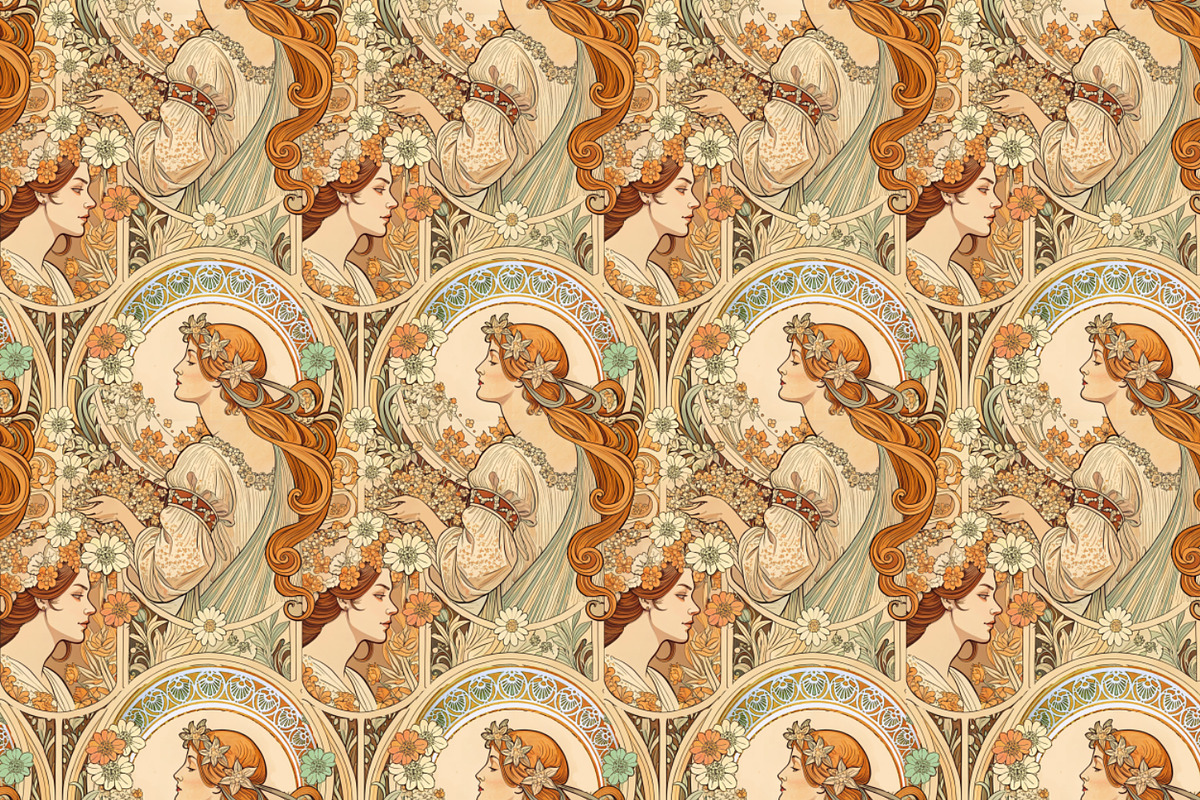 Art Nouveau pattern, a Pattern Graphic by Designs by Helen Trupak (Photo 5 of 10)