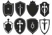 Medieval Shield Silhouette Bundle, an Illustration by balal (Thumbnail 7 of 10)