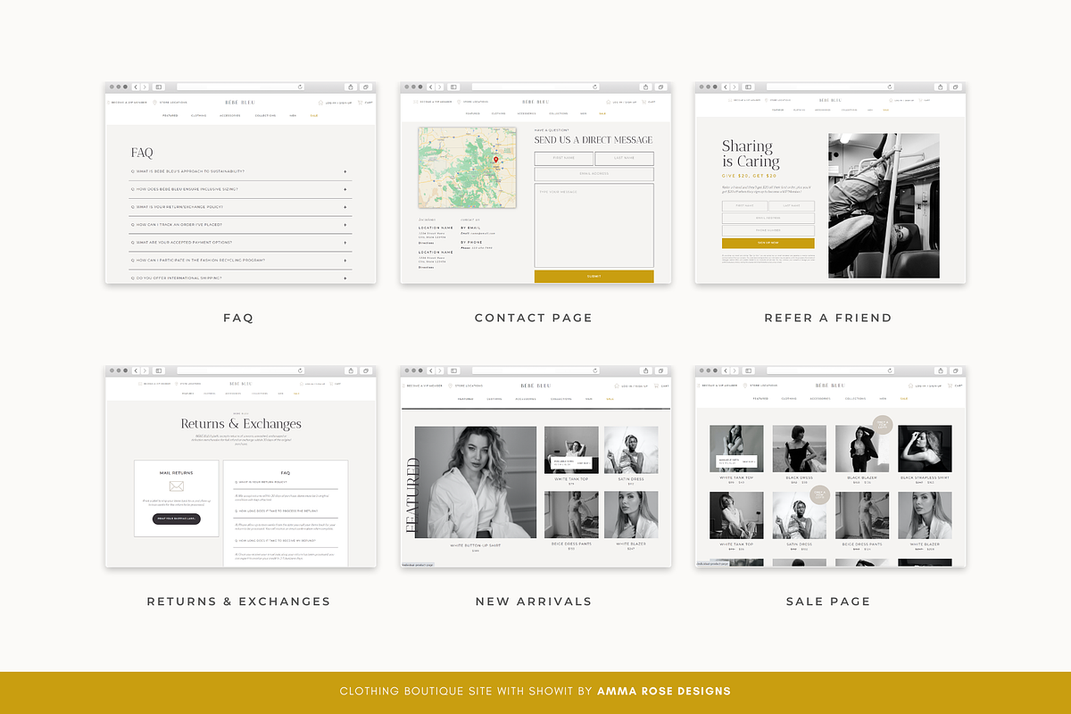Fashion Showit Website Template, a Websites & App Template by ammarosedesignsllc (Photo 7 of 8)