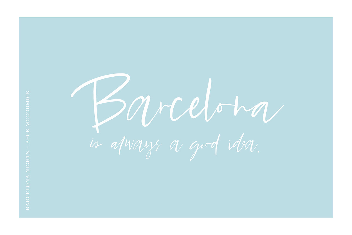 Barcelona Nights Signature Script preview 3