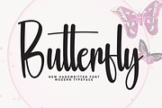 Butterfly | Script Font, a Handwritten Font by Scratchones (Thumbnail 1 of 8)