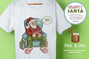 Naughty Santa Christmas Illustration, a Seasonal Illustration by SLS Lines (Thumbnail 6 of 8)