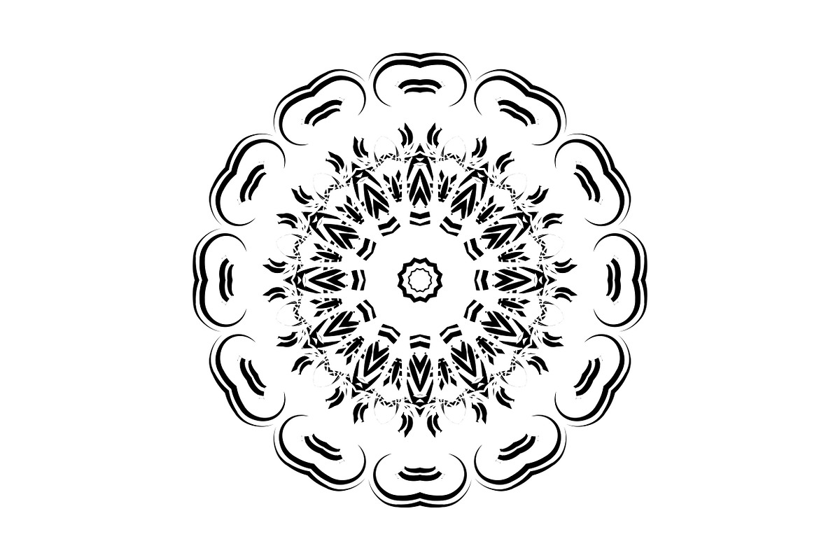 Ornamental Black White Mandala Pack, a Decorative Illustration by NJ Himel (Photo 61 of 103)