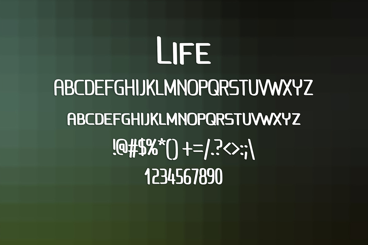 LIFE font preview 2