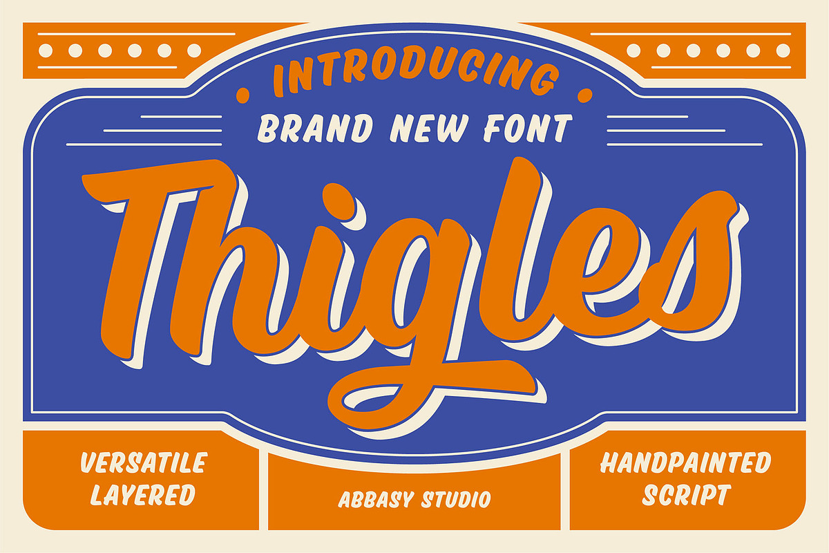 Thigles, a Script Font by Abbasy Studio (Photo 1 of 8)