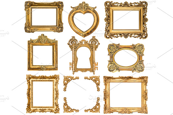 baroque style antique golden frames preview 2