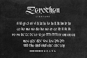 Zerothen - Gothic Display Typeface, a Blackletter Font by Letterara (Thumbnail 12 of 14)