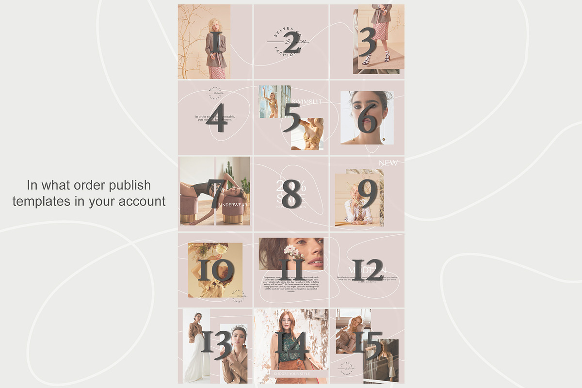 Instagram puzzle template - Lines, a Social Media Template by Olg Store (Photo 7 of 8)