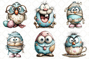 Whimsical Funny Easter Eggs Clipart, an Illustration by Black Bird Studio (Thumbnail 6 of 6)