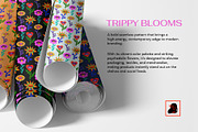 Trippy Blooms – Psychedelic Pattern, a Pattern Graphic by Alona Savchuk (Thumbnail 2 of 7)