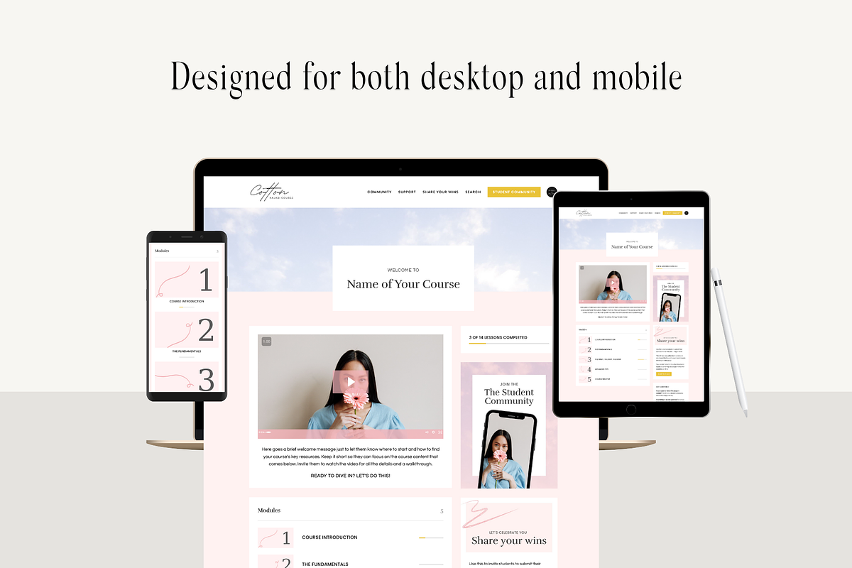 Kajabi Course Template for Courses, a Landing Page Template by Pixel & Flow (Photo 7 of 9)