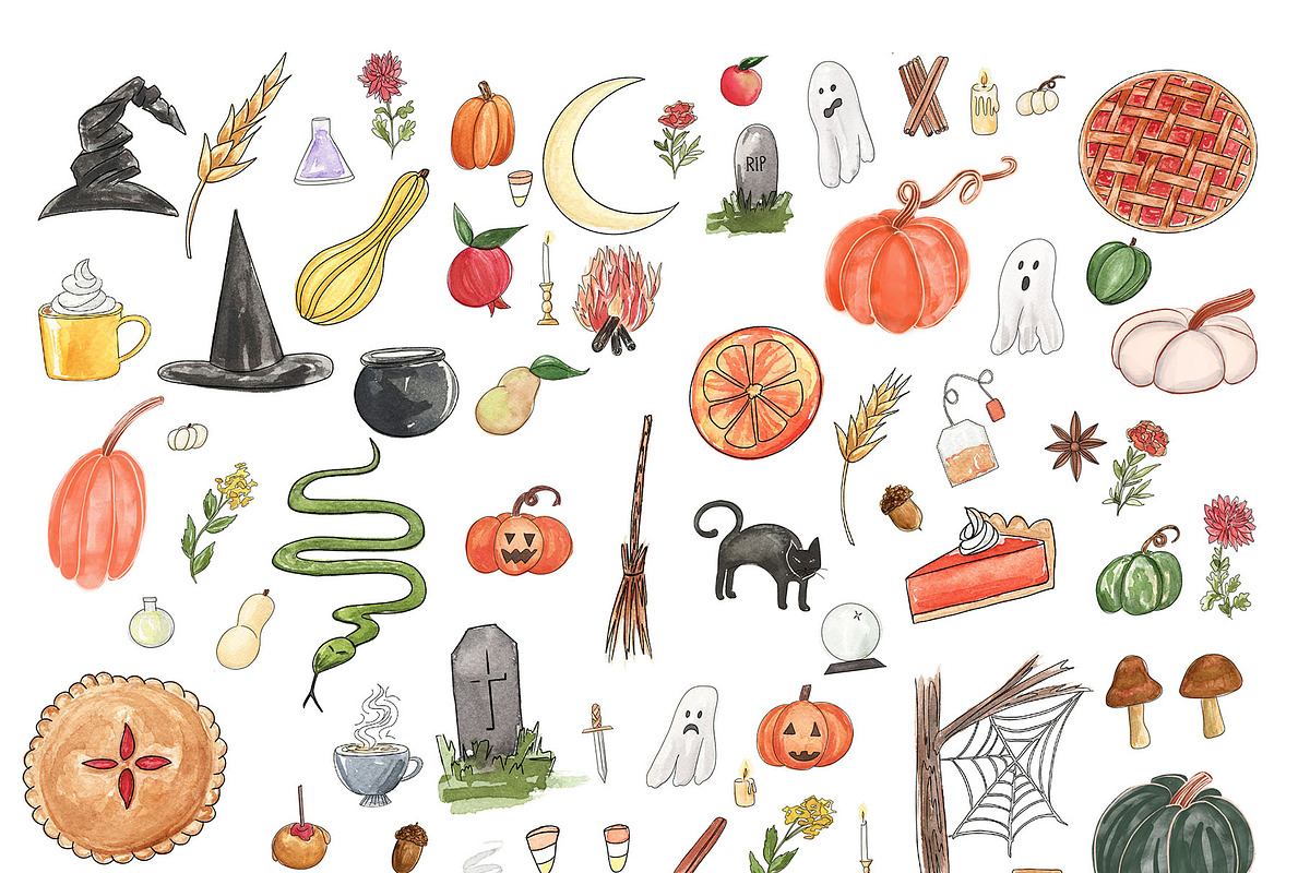 Full Autumn Watercolor Illustrations, an Illustration by One and Only Paper (Photo 2 of 2)