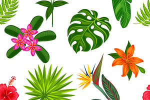 Patterns With Tropical Plants.