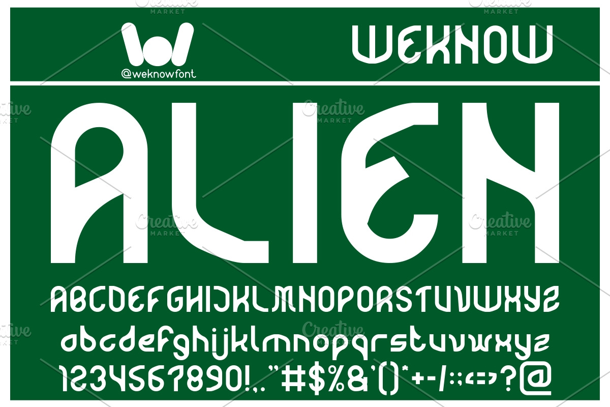 Alien font, a Font by weknow (Photo 1 of 3)