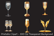 Cheers to New Year Champagne Glass C, an Illustration by RobertsArt (Thumbnail 3 of 5)
