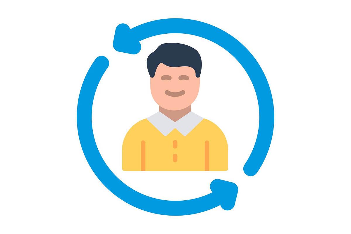 Rotation Flat Icon, a Duotone Icon by Pexelpy (Photo 1 of 2)