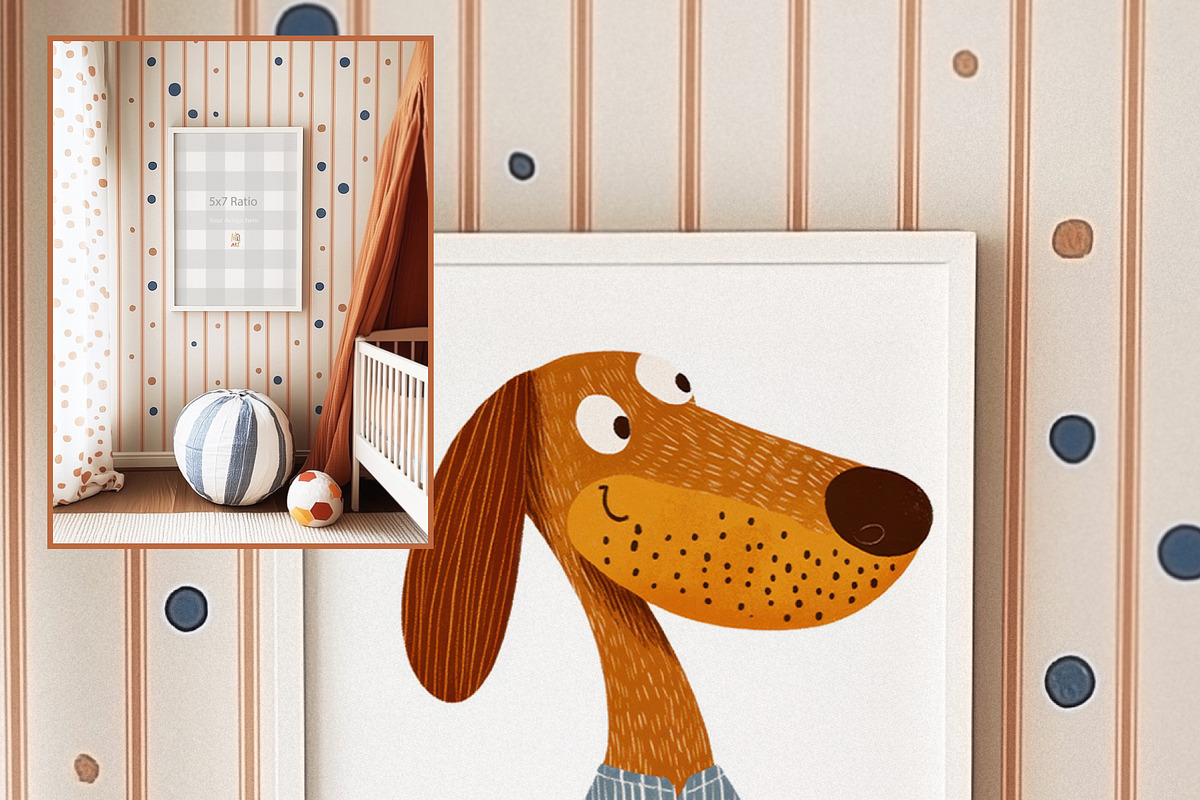 Whimsy Walls: Kids Frame Mockups Set, a Household Mockup by NikiArts (Photo 7 of 9)