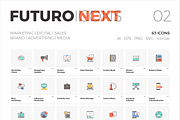 Futuro Next Icons Bundle, a Duotone Icon by Anatolii Babii (Thumbnail 3 of 14)