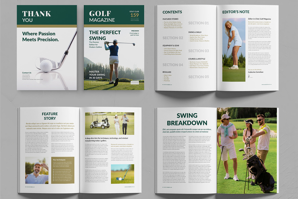 Golf Magazine Template, a Brochure Template by MightyDesign (Photo 2 of 6)