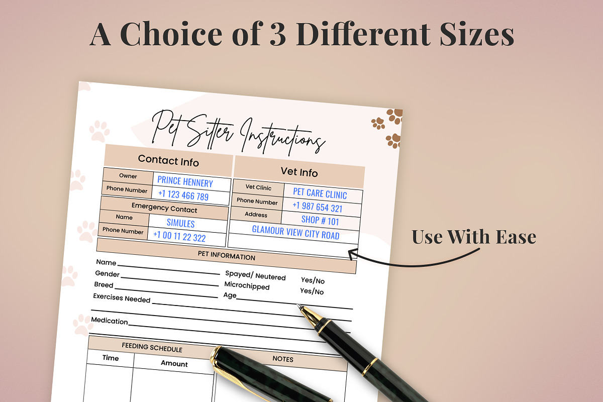 Editable Pet Sitter Instructions, a Templates & Theme by Snapybiz (Photo 6 of 10)