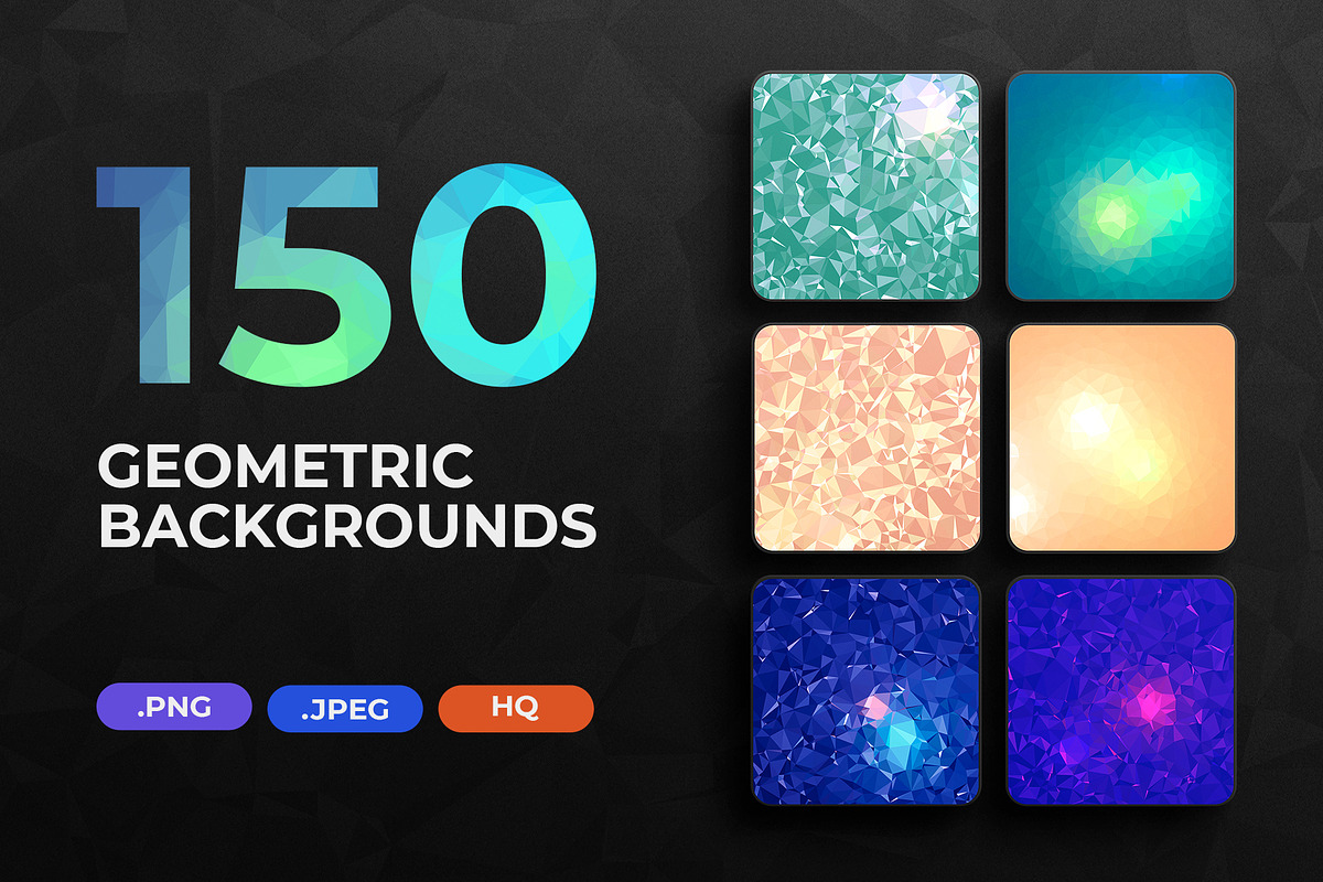 150 Geometric Triangle Backgrounds, a Pattern Graphic by Pixnugget (Photo 1 of 10)