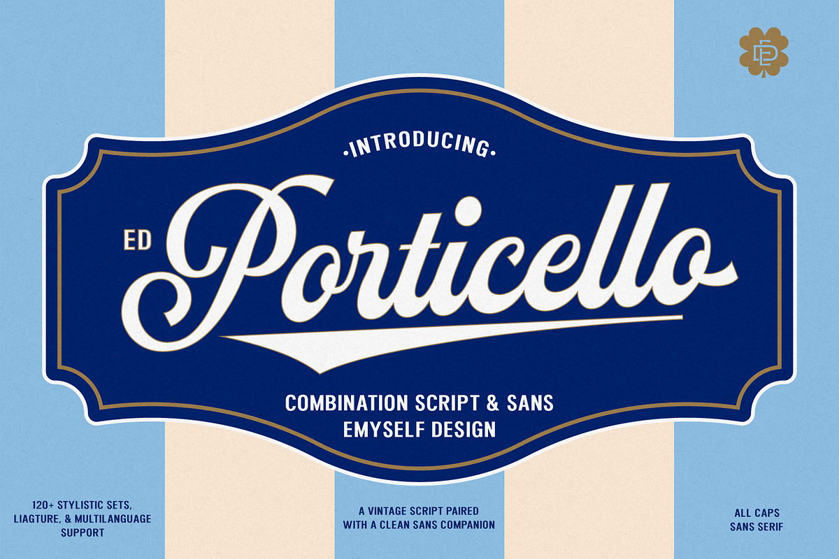 ED Porticello - Vintage Font Duo, a Script Font by Emyself Design (Photo 1 of 12)