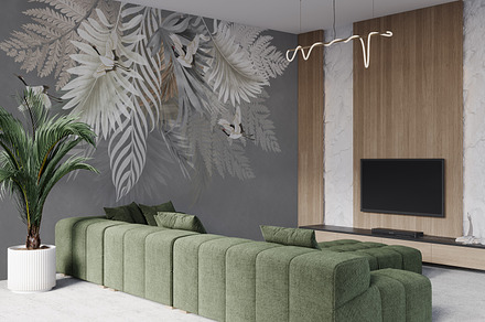 Wallpaper mockup Luxury living room