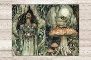 Green Witch Junk Journal Paper, a Person Illustration by GlamArtZhanna (Thumbnail 10 of 10)