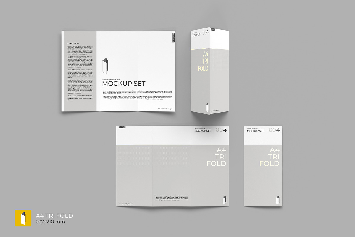 Folding Brochure Mockup Set, a Product Mockup by KIPET (Photo 7 of 15)