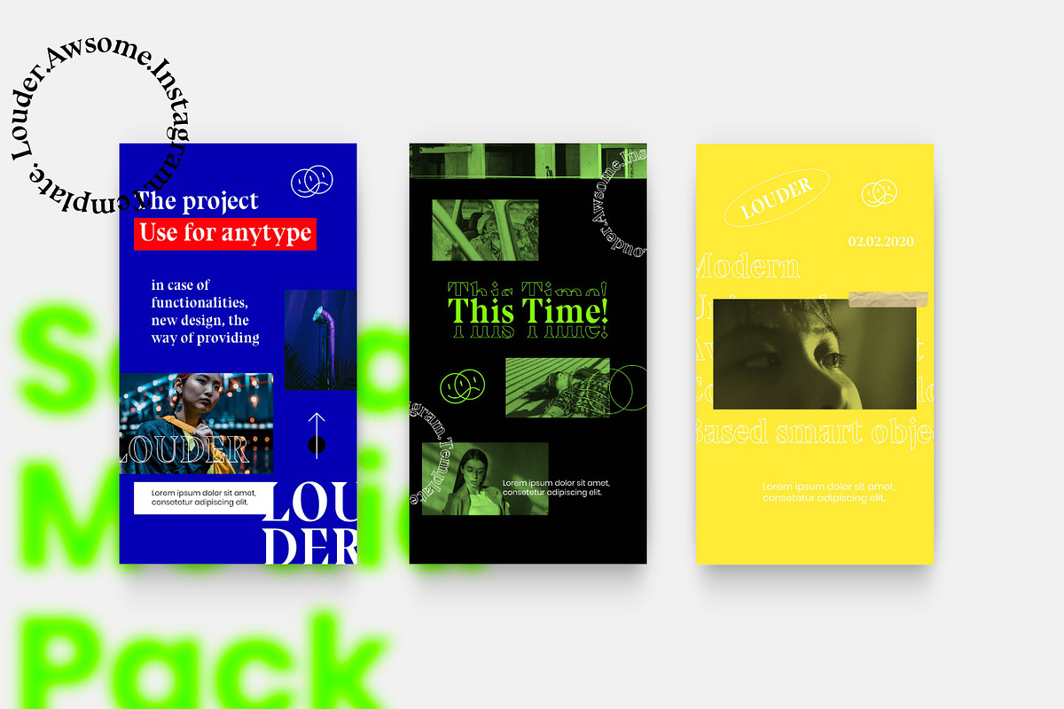 LOUDER - Urban Social Media Brand, a Social Media Template by Dirtytemp Studio (Photo 8 of 12)