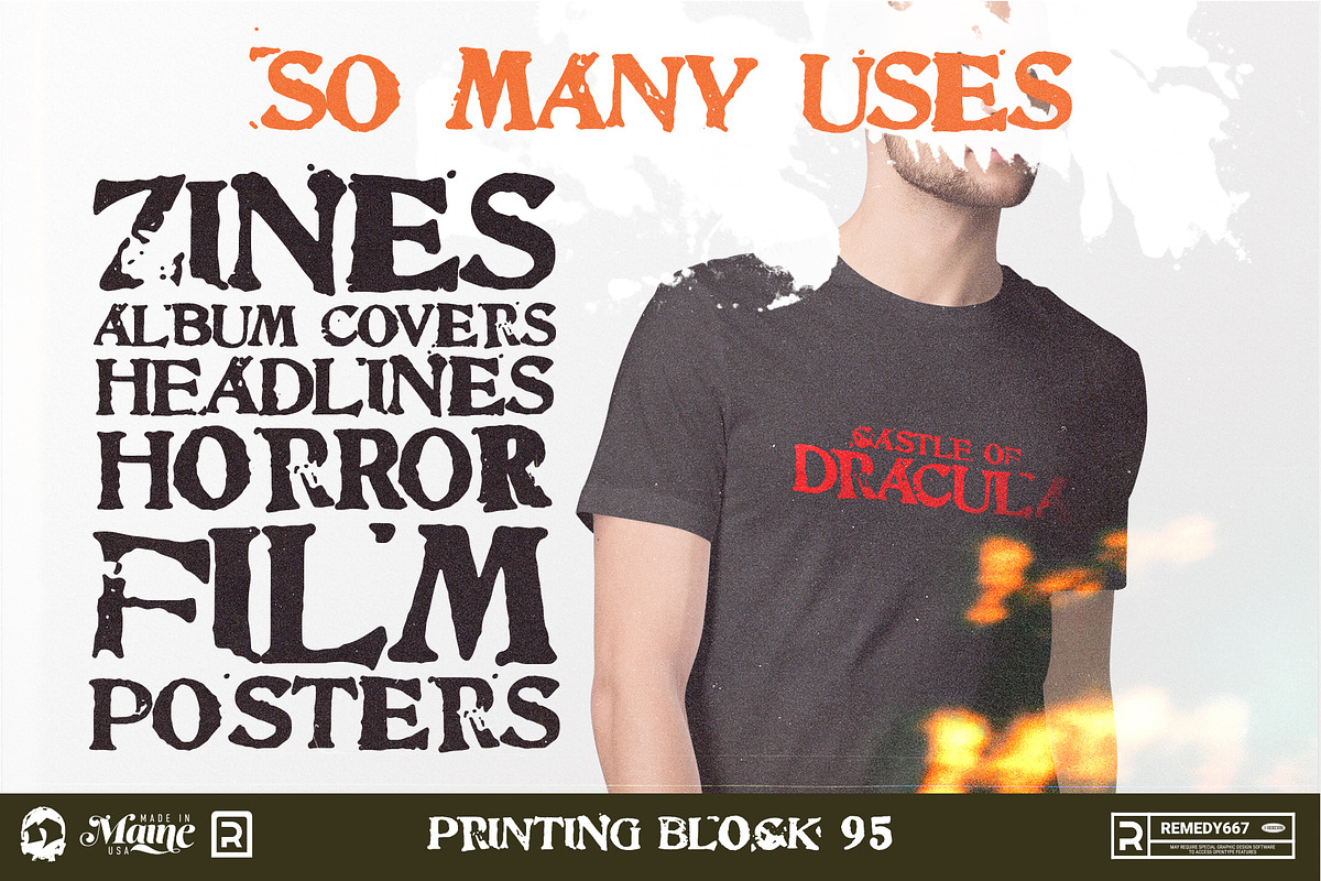 Printing Block 95 - 90's Stamp Font preview 7