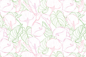 18 Floral Seamless Patterns Set