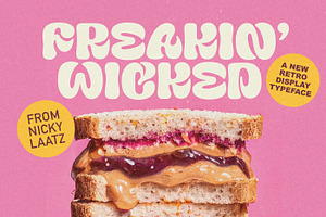Freakin Wicked Display Typeface, a Sans Serif Font by Nicky Laatz