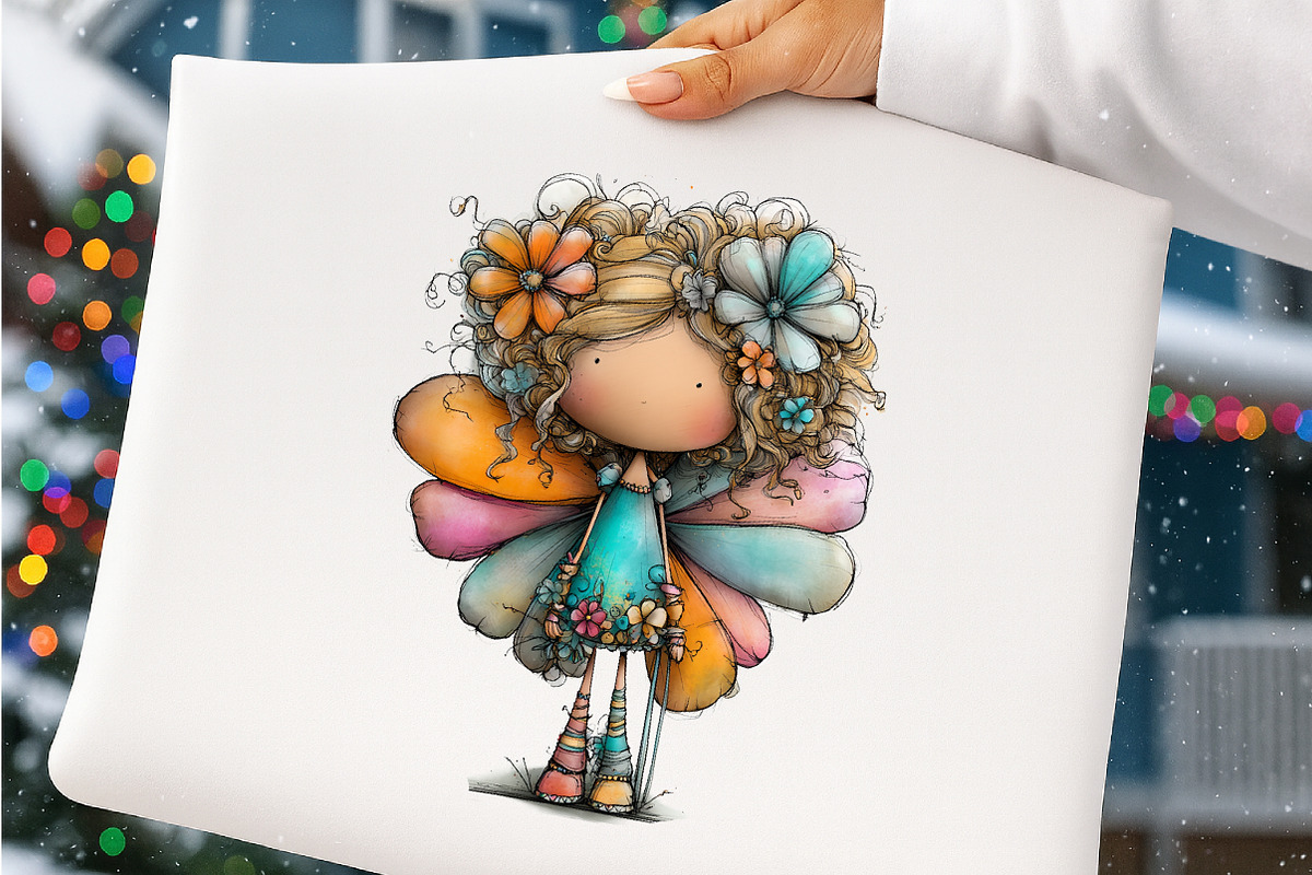 Whimsical spring fairy clipart, an Illustration by SinaCreation (Photo 8 of 11)