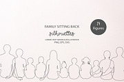 Family Sitting Back Silhouettes PNG,, a Person Illustration by Corner Croft (Thumbnail 3 of 5)