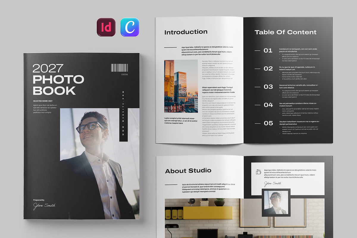 Photo Book Layout | Canva, a Magazine Template by Pixelpick (Photo 1 of 9)