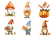 Autumn Gnomes Clipart, an Illustration by CreationArt (Thumbnail 2 of 5)